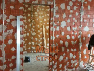 монтаж сетки машинной штукатурки